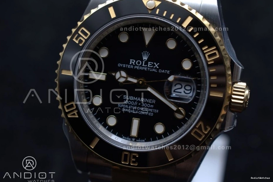 Submariner Ceramic Unique LN Steel YG VR 1135 Black SS Edition Best 1:1 Clean 904L 126613 0418